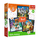 Trefl 3-in-1 Cats Figures Puzzle - 20 to 50 Pcs | 34865